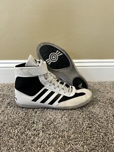 Adidas Combat Speed 5 Black/White Mens Size 10 Wrestling Shoes - Rulon P2 EXEO