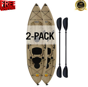 Lifetime Tamarack 10' Sit-On-Top Angler Kayak Paddle Included, - Tan 2 Pack