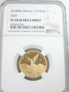 2018 Mexico 1/4 oz Proof Gold Libertad NGC PF 70 Ultra Cameo Q4AT