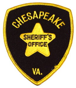 CHESAPEAKE COUNTY VIRGINIA VA Sheriff Police Patch OLD GOLD STAR A2937
