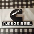 Cummins Turbo Diesel Emblem 3D Decal Badges Replacement Truck Black White
