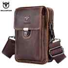 Men's Genuine Leather Small Chest Shoulder Bag Waist Packs Phone Pouch