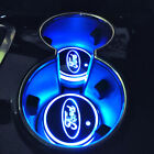 2pcs RGB LED Car Interior Cup Holder RGB Light Mat Pad Drink Coaster for FO-/RD.