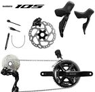 Shimano 105 R7100 Di2 Disk Group Set 2x12S - bicycle components parts (13 items)