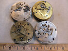 lot of 4 vintage fake American 18s pocket watch movements for parts or