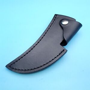 Fixed Blade Knife Sheath Only Black Leather Upswept Left Hand 6