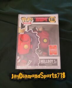 Funko Pop HellBoy in A Suit SDCC w Protective Case