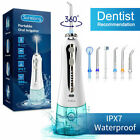 Cordless Water Flosser Dental Oral Irrigator Teeth Cleaner 8 Jet Tip Waterpik