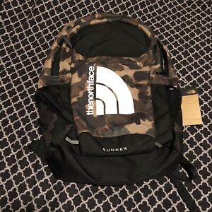 The North Face Sunder Men Unisex 21” Backpack CAMO Black 15” laptop 32L NWT