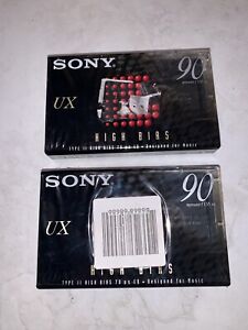 New ListingSony UX- 90 Type II High Bias Cassette Tapes Lot Of 2 - Sealed New