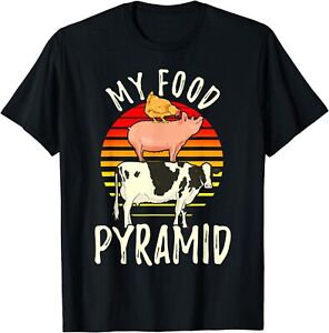 NEW My Food Pyramid Meat Eater Carnivore Diet Food Nutrition Fun T-Shirt S-3XL