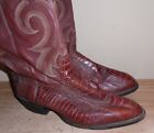 Nocona Men's size 11 EEE Brown Snake Skin & Leather Western Boots snakeskin