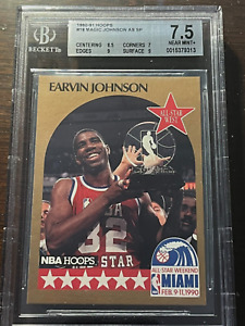 Magic Johnson 1990 Hoops All Star BGS 7.5 !
