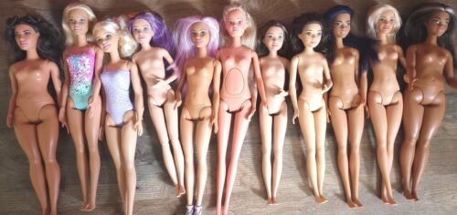 Lot Of 11 Mattel Barbie Dolls
