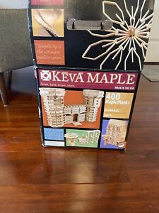 MindWare Keva Maple Plank Set 400 Building Blocks w 1 Ball Toy Like Lincoln Logs