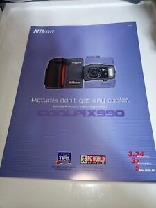 Original Nikon Coolpix 990 Digital Camera English Brochure Printed in Japan NR!