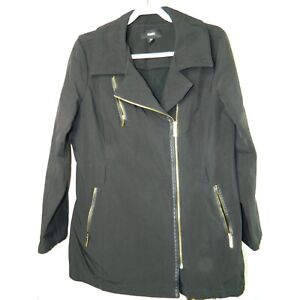 Avanti XL Trench Coat Jacket Crossover Zipper W Zippered Pockets Slot For Belt