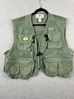 Vintage L.L. Bean Fly Fishing Vest Mens Extra Large Green Cargo Ripstop Logo