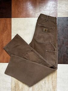 Vintage Carhartt Double Knee Brown Work Pants (Actual 32x32) 32x34