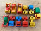 Vintage 80's Lot Of 11 Plastic Mini Construction Vehicle Toys West Germany