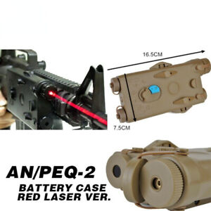 Airsoft AN/PEQ-2 Battery Case PEQ2 Battery Box Red laser PEQ Dummy For AEG