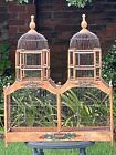 19th Century Bird Cage French Wood & Wire Double Dome