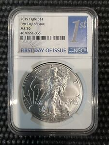 New Listing2019 MS70 First Day of Issue NGC Silver Eagle MS-70 - Beautiful Coin -