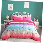 Comforter Set for Girls Rainbow Bedding Set with Pink Full Multicolor Stars