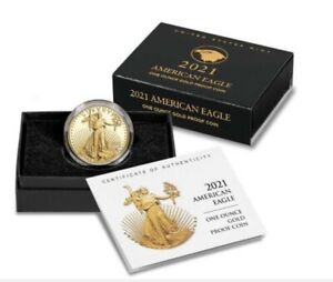 2021-W 1 Oz  American Eagle  Gold Proof Coin (21EBN)Type 2 