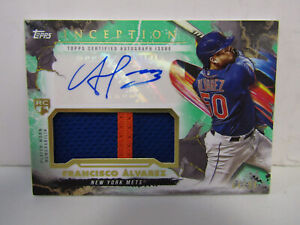 New Listing2023 Topps Inception Francisco Alvarez Patch Auto Green RC /99 Mets