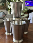 Mint Julep Cup Silver Tone Cocktail Beaded 4.5” Stainless Kentucky Derby