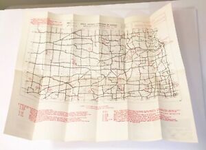 Vintage Kansas State Highway System Map