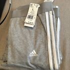 adidas High-Rise Gray 3-Stripes 7/8 Sport Ankle Leggings Women's Size Large