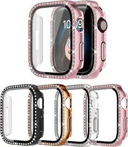 For Apple Watch Series 6 5 4 SE 3 2 iWatch Bling Protective Screen Cover Case
