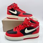 NIKE Air Force 1 'Mid '07 Black Chicago Red Sneaker DZ2554-001 Mens US 9.5