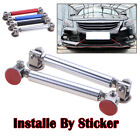 2x Adjustable Splitter Lip Spoiler Support Rod Strut Tie Bar Support Silver 75mm (For: Nissan)