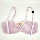 New Without Tags Victoria Secret Dream Angels Pink Lace Unlined Demi 36D Bra