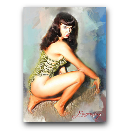 Bettie Page #118 Art Card Limited 9/50 Edward Vela Signed (Celebrities Women)