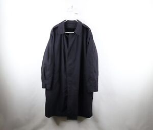 Vintage 90s Mens 50L Distressed Military DSCP Quarterdeck Lined Trench Coat USA