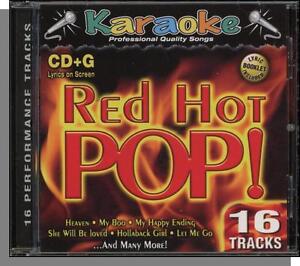 Karaoke CD+G - Red Hot Pop! - New 16 Song CD! Heaven, My Boo, My Happy Ending