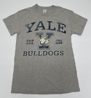 Vintage Yale University S/S Graphic T-Shirt Bulldogs Size Small Gray Blue Washed