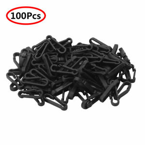 100Pcs Plastic Spring Clip Snap Hook Keychain Buckle Camping Hiking Bag Clasp