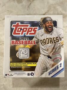 2021 Topps Series 2 MLB Baseball Mega Box Royal Blue 16 PACKS 256 Cards SEALED