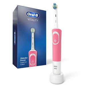 Vitality Flossaction Rechargeable Electric Toothbrush, 1 Refill, Pink