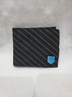 VANS Bifold Wallet Black With White Stripes, Blue Logo