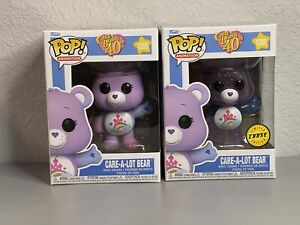 Funko Pop Animation #1205 Care-A-Lot Bear Chase & Common Lot Care Bears 40th