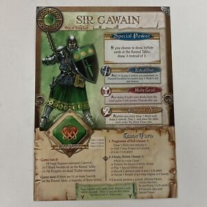 Shadows Over Camelot Board Game - Replacement Sir Gawain Coats Of Arms Card