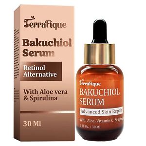 Terrafique Bakuchiol Anti - Aging Serum Retinol Alternative Face  Serum -1 FL OZ