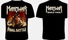 Rare Manowar Bataille Finale World Tour T-Shirt Double Sides
