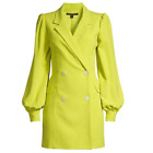 Black Halo Neon Yellow Blazer Mini Dress Size 12 Excellent Condition